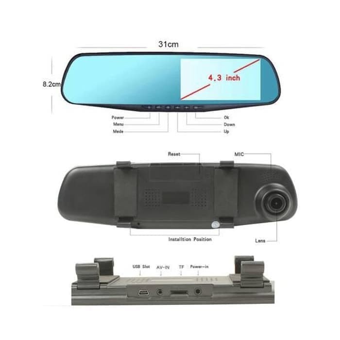 AKSESORIS MOBIL Car Camera Spion Dasbor Cam Vehicle Blackbox DVR Ful