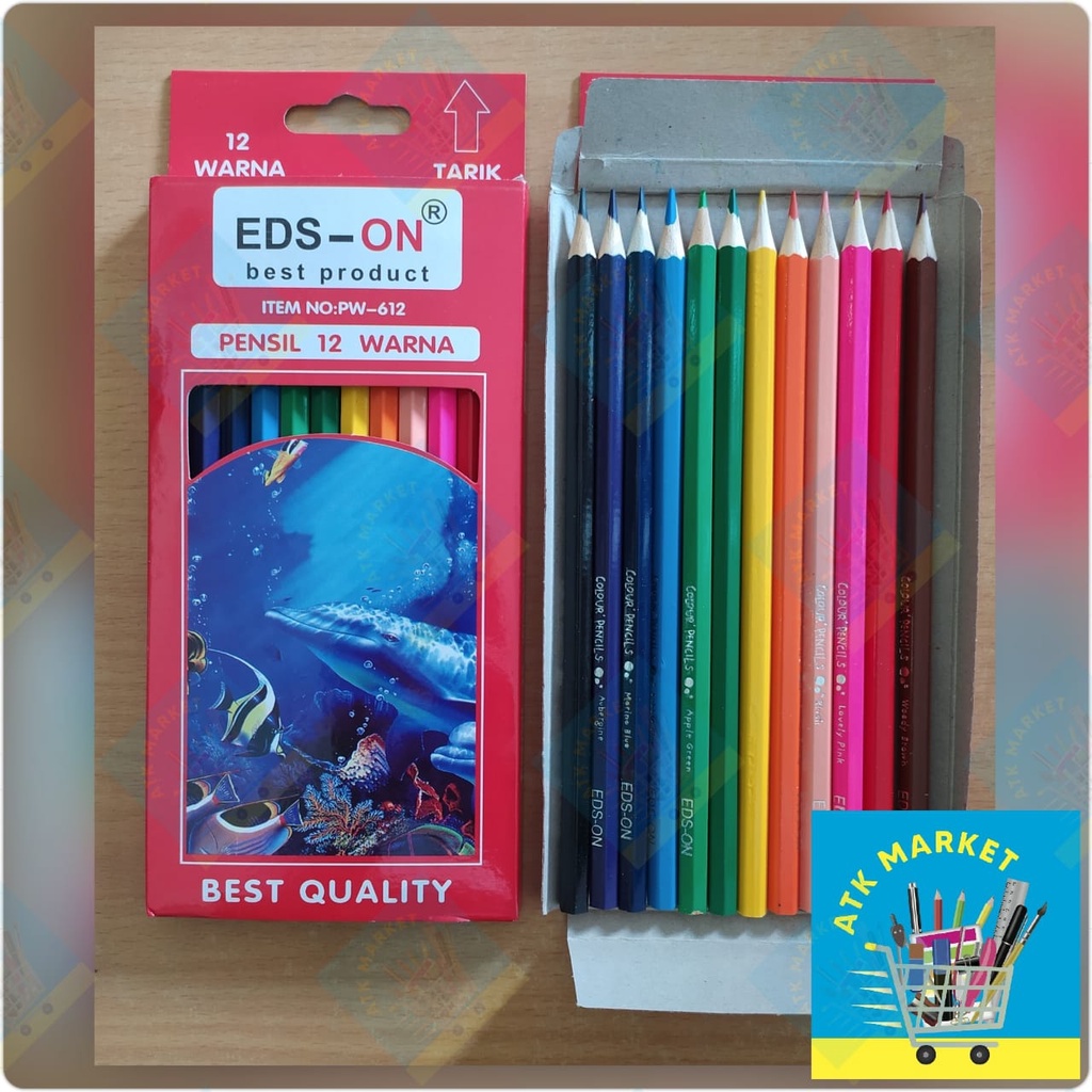

Pensil Warna / Pensil Mewarnai / Pensil Color 12 Warna PW-612 Terbaru