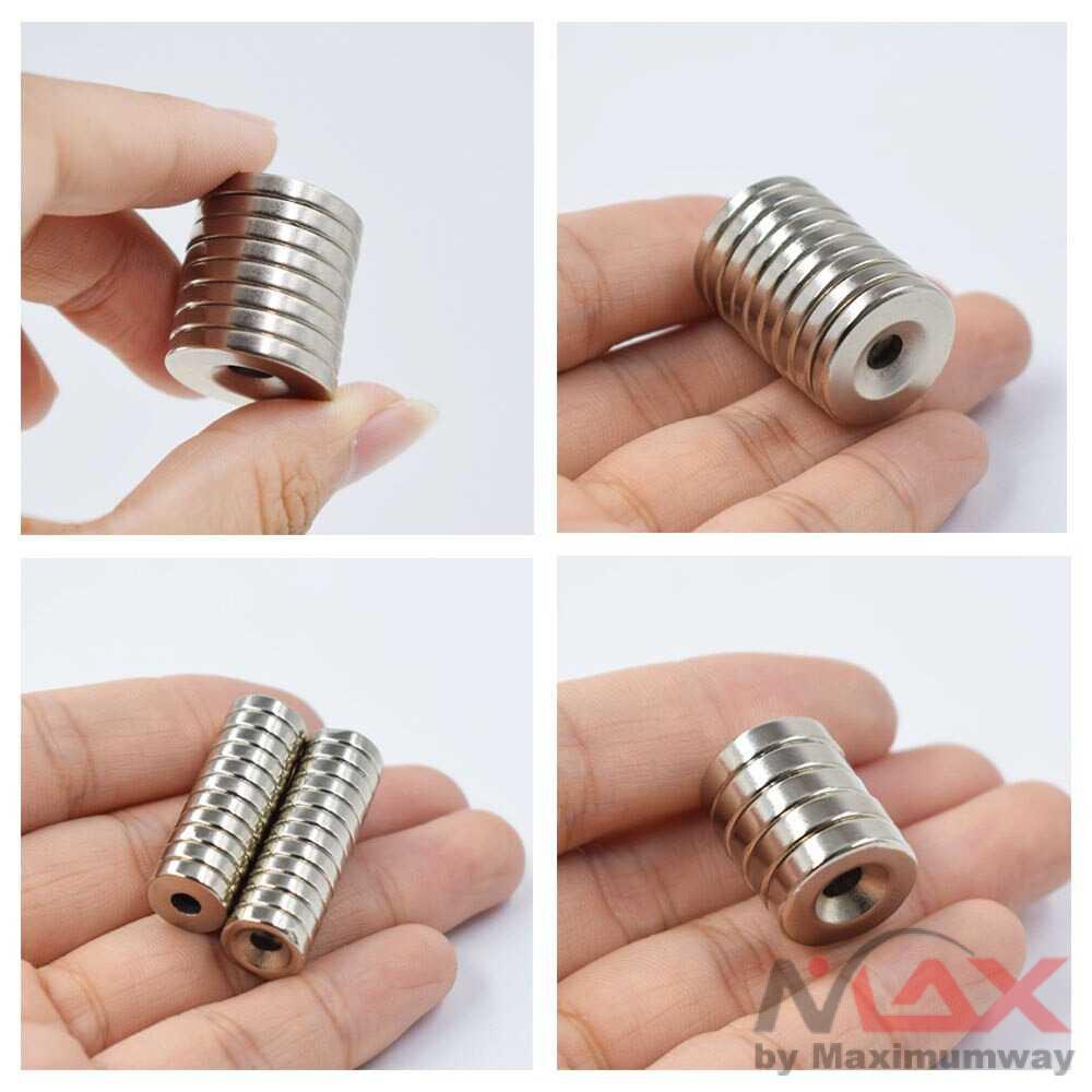 Taffware Strong Neodymium Magnet NdFeB N35 10x3mm 30 PCS - D21 Warna Silver