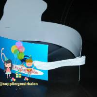 Image of thu nhỏ Topi custom ultah/ulang tahun dino, upin ipin, unicorn, ondel,animals, hogi, Nusa rara #3