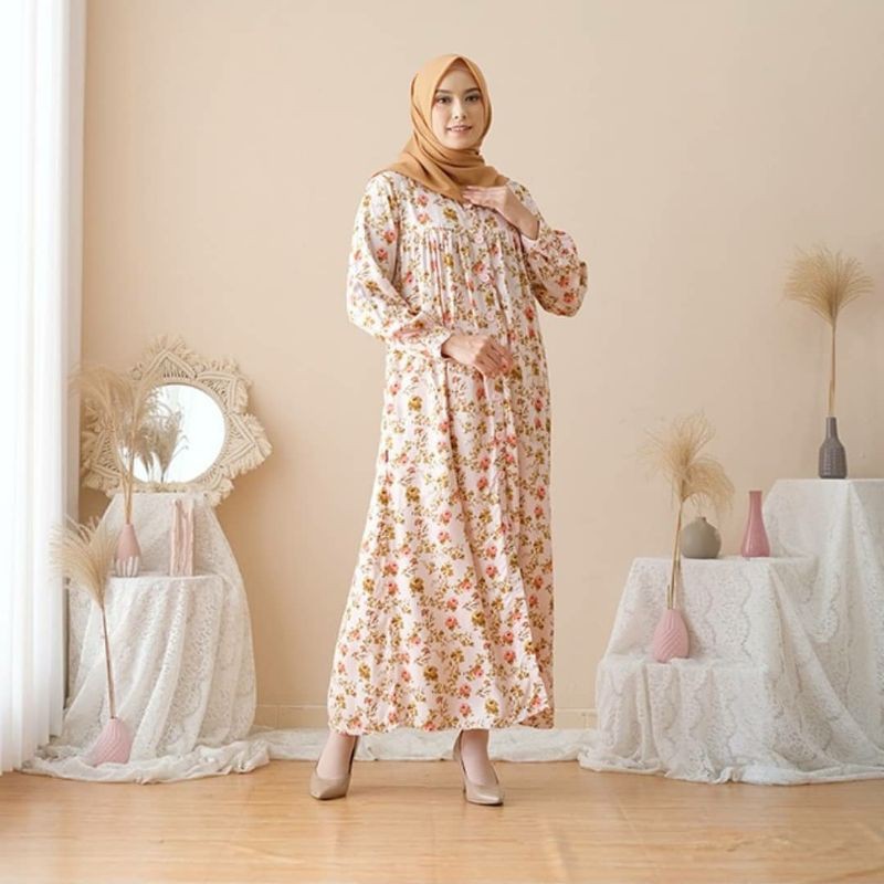 Gamis Rayoon Motif Bunga | Gamis Rayoon by Rilley