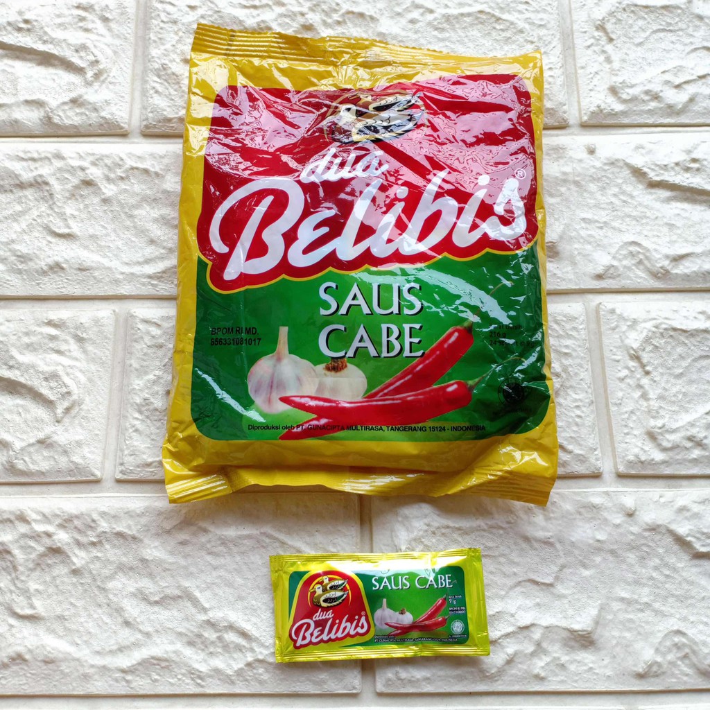 Dua Belibis Saus Cabe Sachet 9gr 18gr Saos Sambal Sambel Asli Pedas 9 18 g gr gram