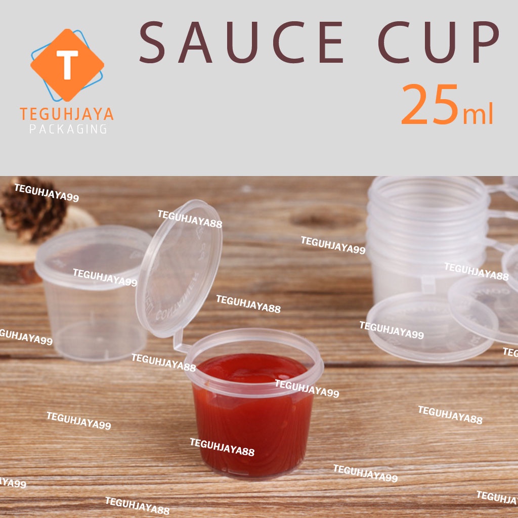 Jual Sauce Cup Container 25ml Tempat Saus Saos Sambal Plastik Shopee