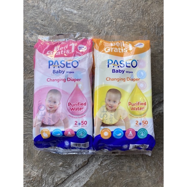Paseo baby wipes 50+50