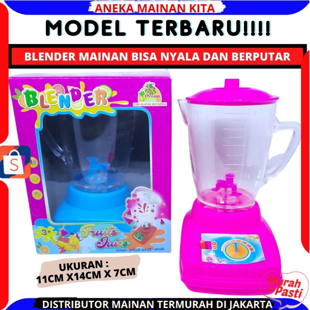 Mainan Blender anak edukasi perempuan murah dan terlengkap menggunakan baterai