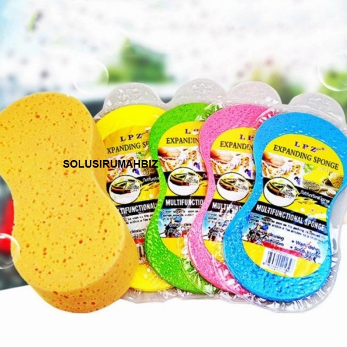 spon busa compres cuci mobil motor piring smart sponge expanding spons