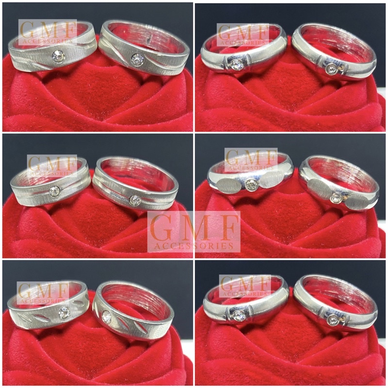 Cincin Baja Putih Cincin Monel Cincin Tunangan Cincin Nikah Cincin Anti Karat Stainless Steel