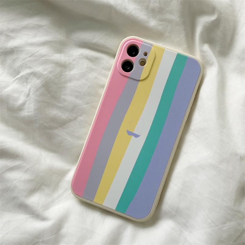 Casing Iphone 12 Pro Max 11 8plus 7plus 6 6s Plus 7 8 Se X Xr Xs Max 11pro Max Motif Pelangi-Y2