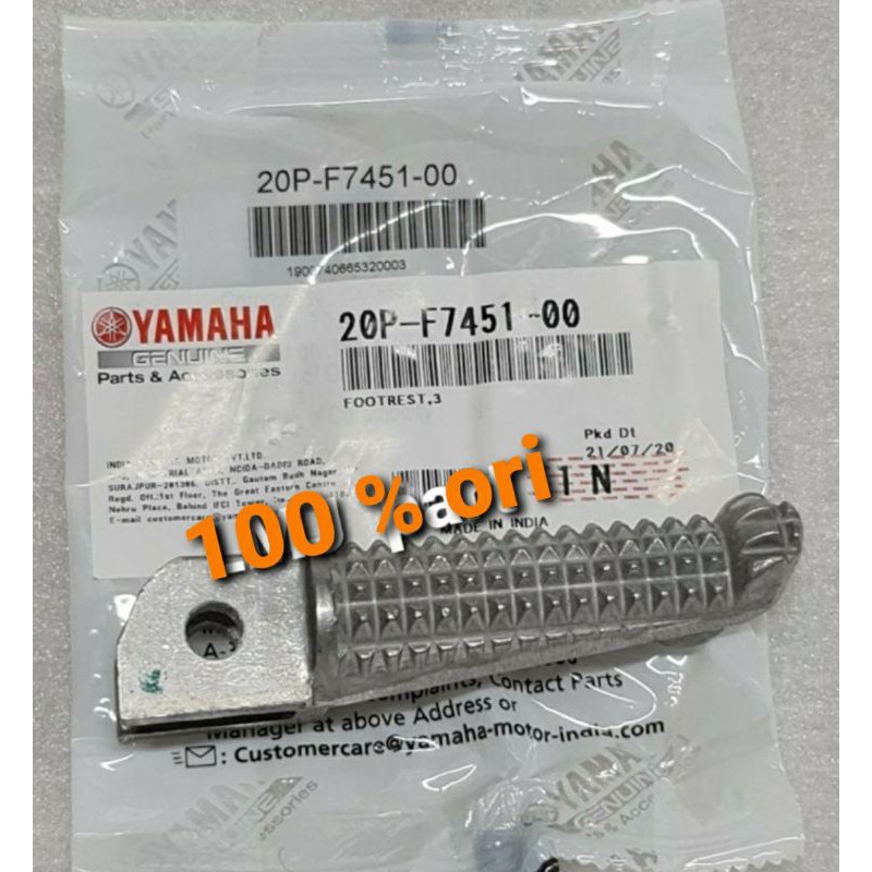 FOOTSTEP INJAKAN KAKI DEPAN KIRI R15 LAMA R15 V3 XABRE MT15 XSR 155 ASLI ORI YAMAHA 20P F7451 00