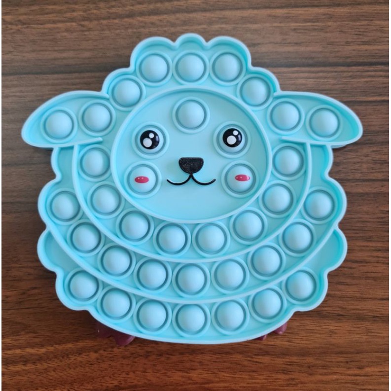 Pop It Fidged Toys Mainan TikTok Push Pop-Sheep blue