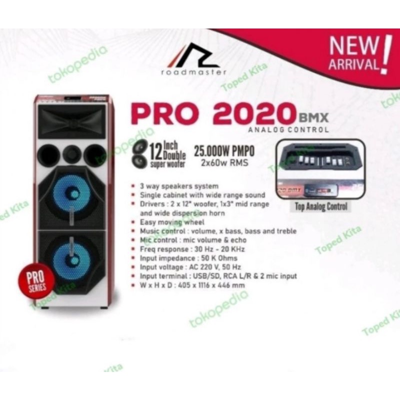 Speaker Aktif Roadmaster PRO-2020BMX | PRO2020BMX 2020 BMX PRO2020