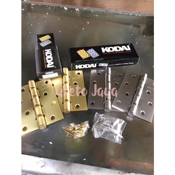 ( KODAI ) Engsel Pintu 4” Tebal Jendela Kupu Kupu 4 inch in inchi Crom Krom Stainless Stenlis Stainl