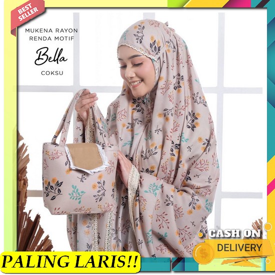 Mukena Mukenah Mokena Muknah Wanita Remaja Ibu Dewasa Bordir Mewah Ele Mukena Bali Tasik - Mukena D