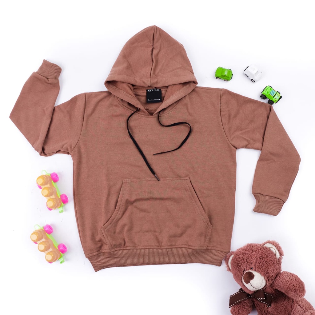 Kid's Natural Hoodie || Sweater Hoodie Anak Polos || 17 WARNA SIZE S M L XL