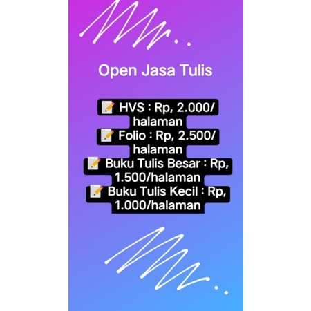 Jasa Tulis Tangan