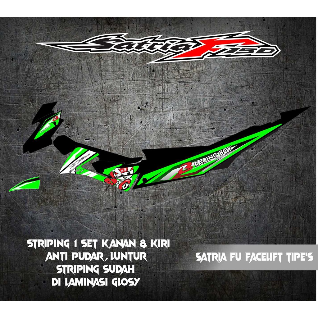 STRIPING STICKER VARIASI FU FACELIFT TIPE ES RACING BOY