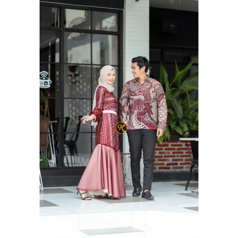 COUPLE KONDANGAN COUPLE GAMIS NIELAM GAUN KONDANGAN OUTFIT KONDANGAN GAUN PESTA