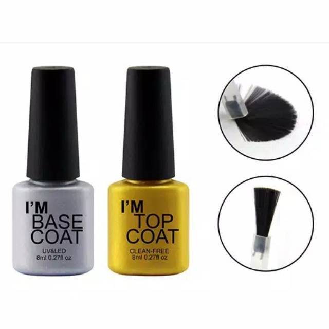 IM BASE COAT TOP COAT 8ml soak off gel polish uv led lamp kutek gel manicure pedicure best seller