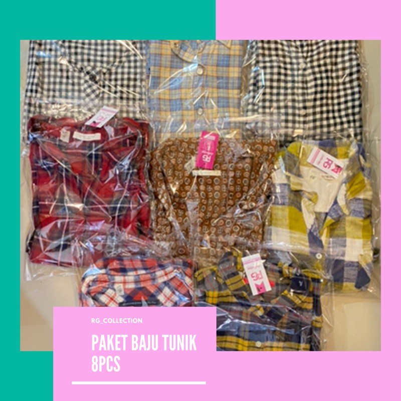 Paket Usaha Baju Tunik Flanel Lengan panjang