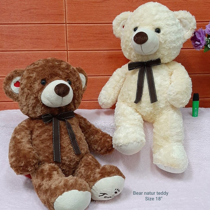 Boneka Teddy Bear nature 65cm/boneka Bear/boneka beruang lucu/ kado ultah