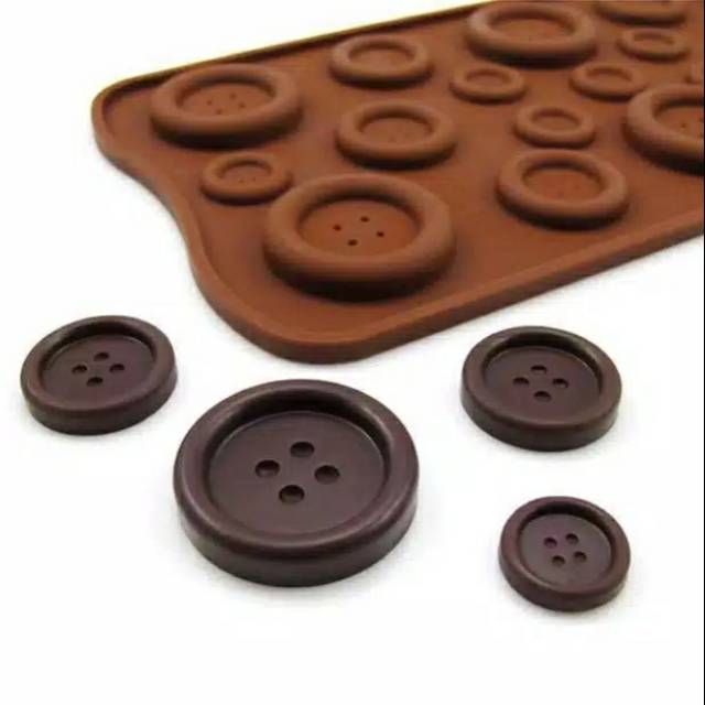 [Istana Baking] Cetakan Silikon Coklat Puding Es Batu Kancing Silicone Mold