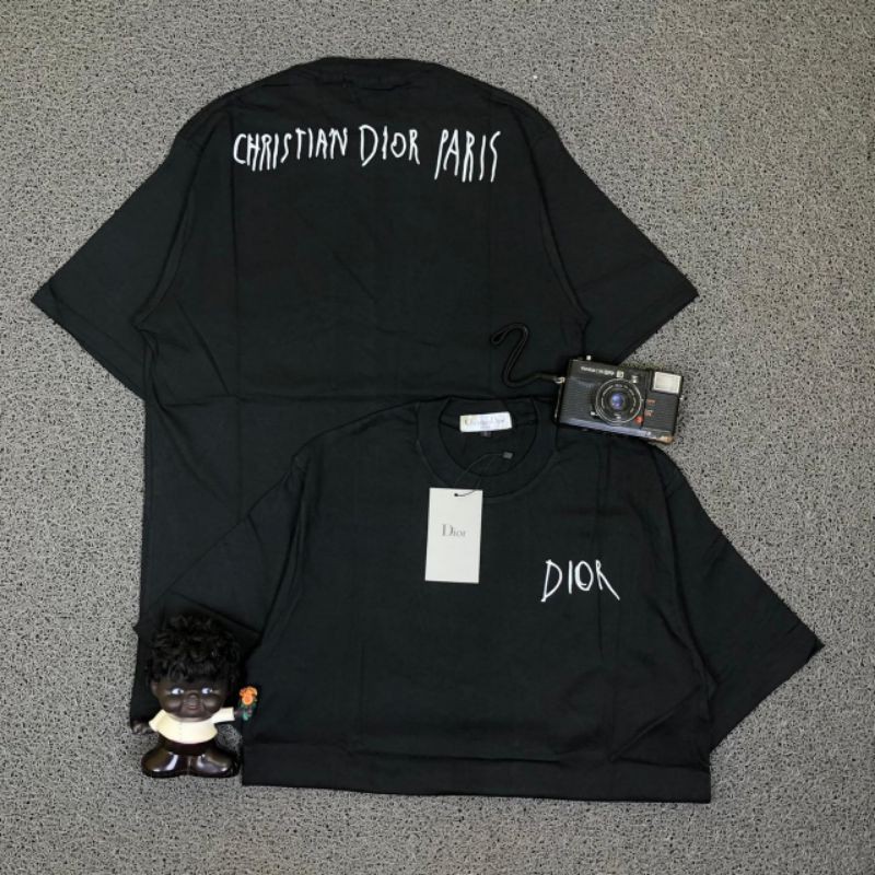 TSHIRT KAOS BAJU CHRISTIAN DIOR PARIS HITAM LIKE ORI
