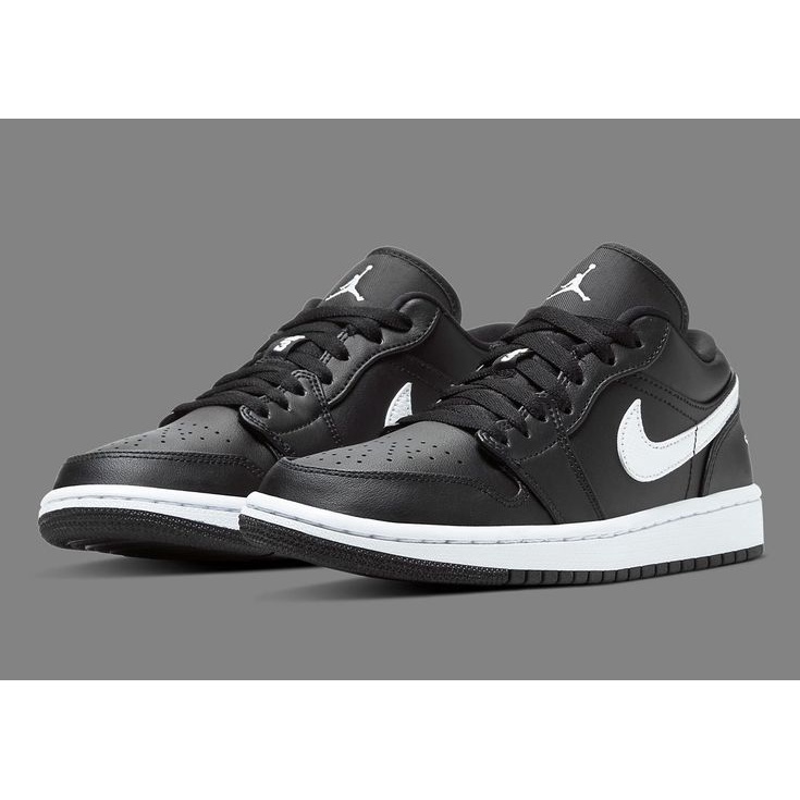 Sepatu Nike Air Jordan 1 Low Black White White Hitam Putih Premium