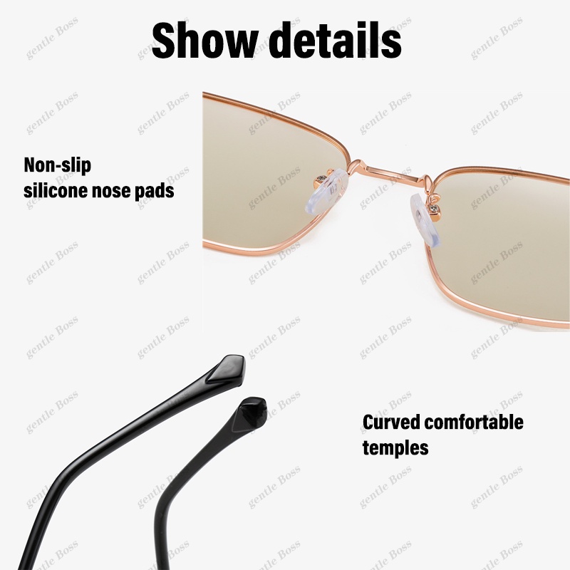 Retro Photochromic Anti Radiation Eye Glasses Simple Square Frame Men and Women