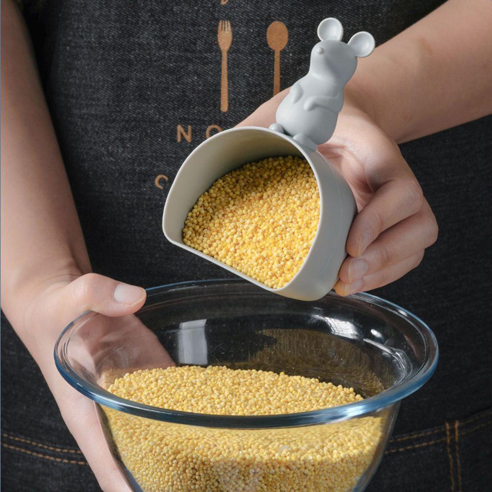 Solighter Steal Mickey Mouse New Pet Food Spoon Flour Scoop Grains Container Gelas Ukur