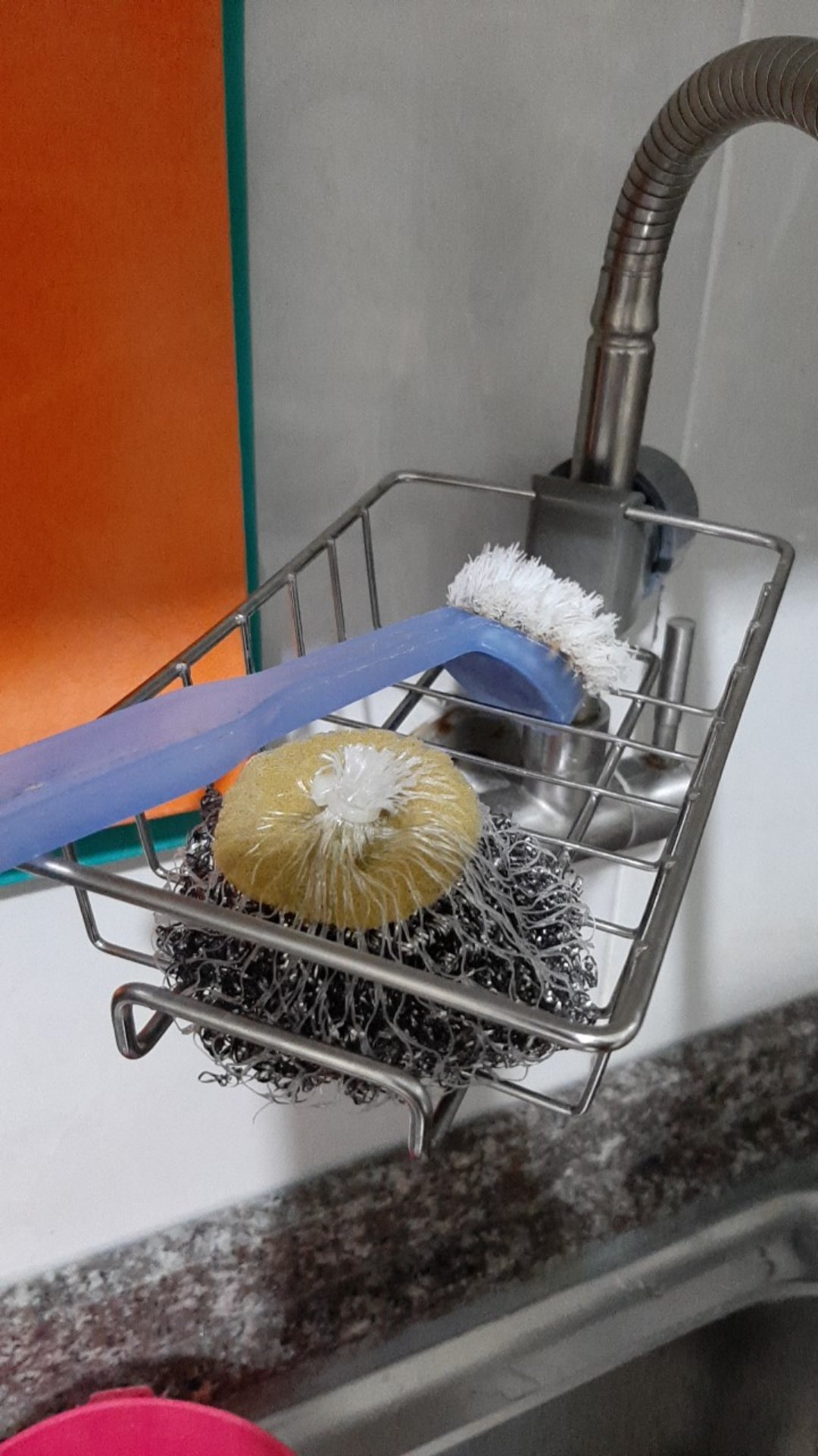 Storage Rak Gantungan Peralatan Dapur Keran Air Sabun Sponge Cod