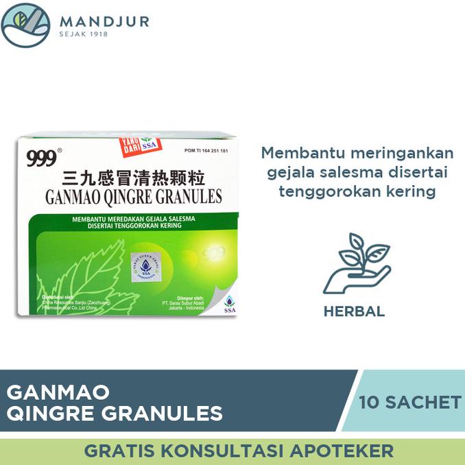 

BISA COD 999 Ganmao Qingre Granules - Obat Flu, Pilek, Masuk Angin, Demam /OBAT HERBAL ASAM URAT/OBAT HERBAL PELANGSING/OBAT HERBAL KOLESTEROL/OBAT HERBAL DIABETES