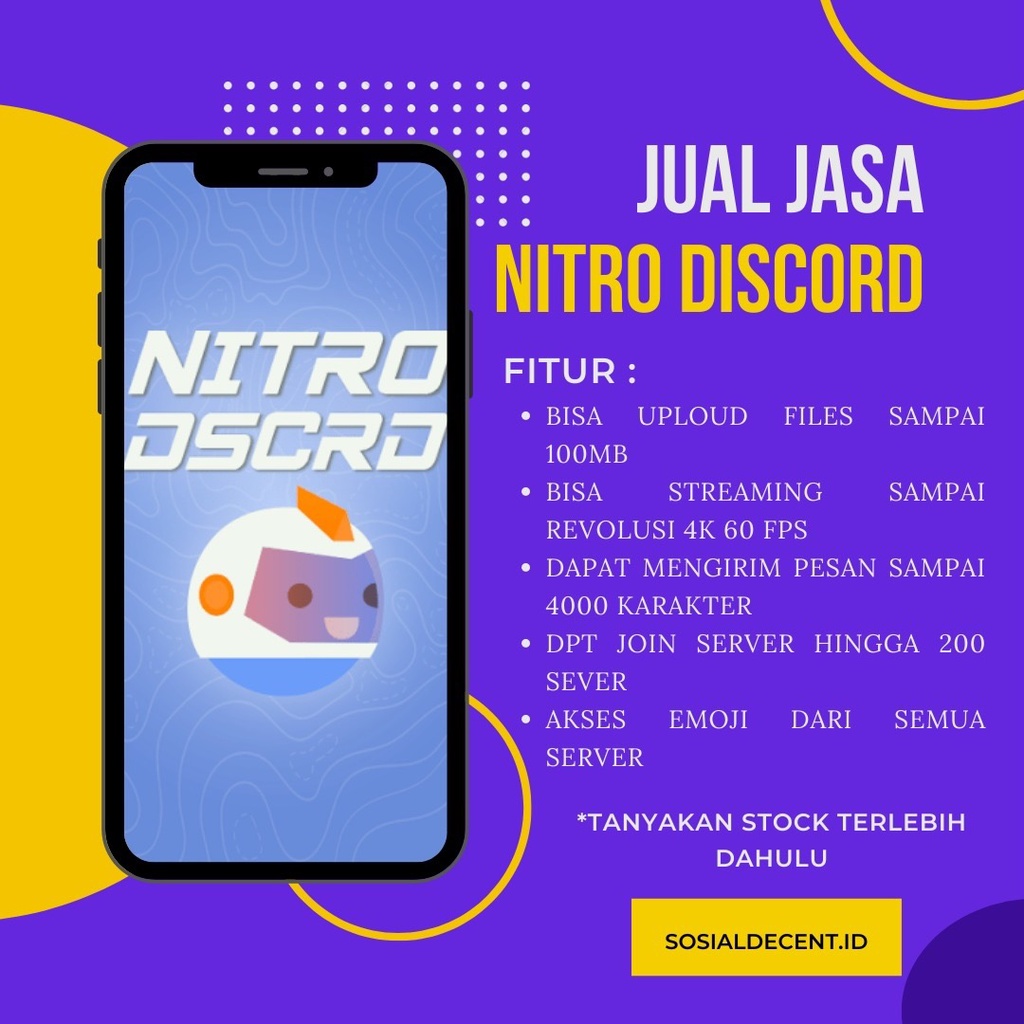 DISCORD NITRO PRO GARANSI PENUH