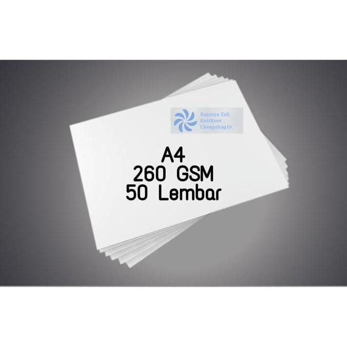 260 GSM Kertas Art Paper / Carton / Karton A4 Putih Glossy 260GSM