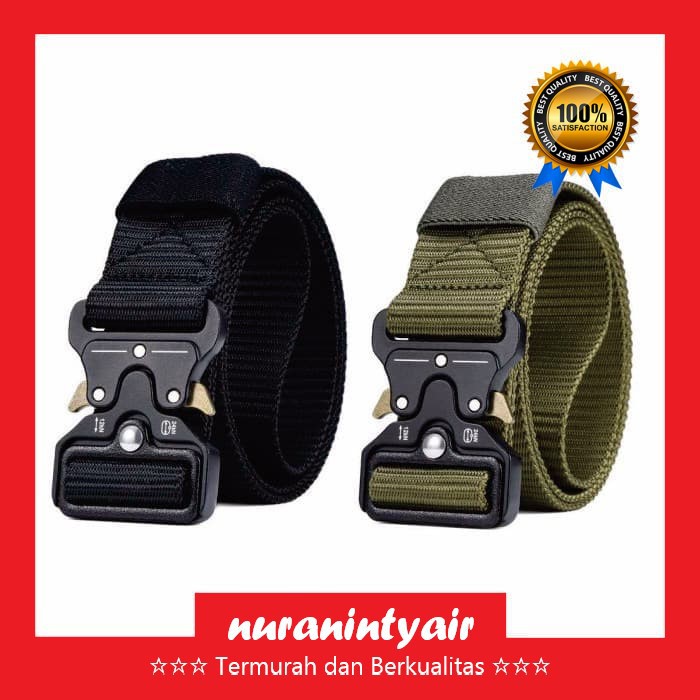 Miluota Tali Ikat Pinggang Canvas Military Tactical 125cm - Sabuk Pria