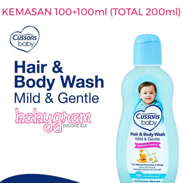 Cussons Baby Hair and Body Wash / Milk Bath 200ml / 100+100ml Sabun Mandi Bayi Anak Liquid Soap