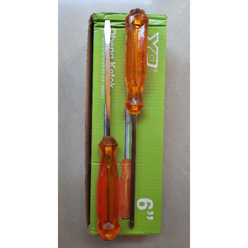 (1Set)Obeng Ketok Tembus 6&quot; (+)(-) XP Tool