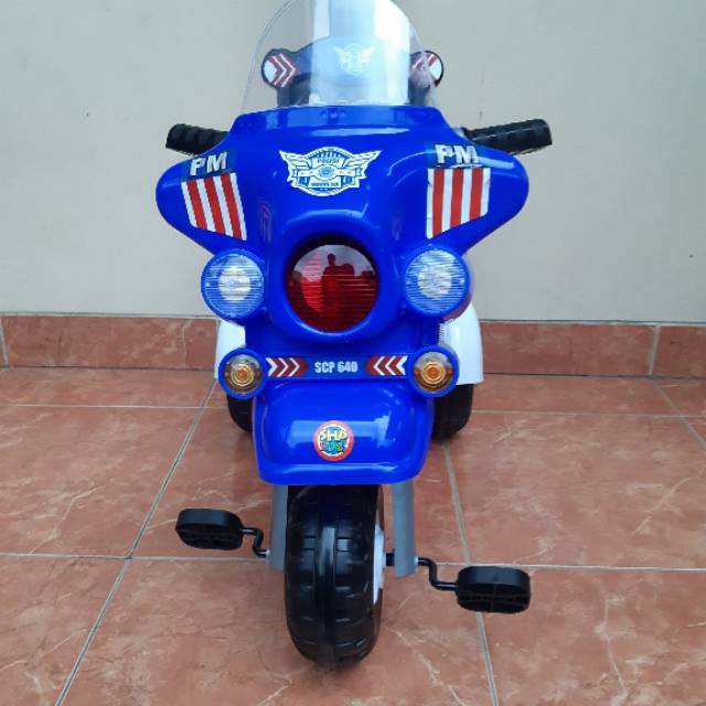 Sepeda Roda Tiga Polisi Anak - Mainan Motor Dorong Police Edukatif