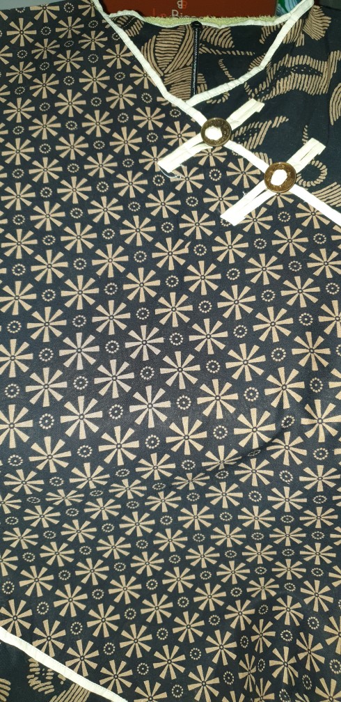 Tey-17 Batik Wanita Asj Sa Hrb026 Kenongo Kemeja Tosca Pendek