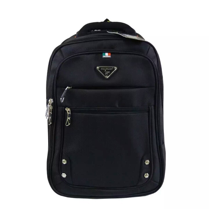 Polo Milano Tas Ransel Pria Tas Fashion Pria Batok Belakang Tas Punggung Backpack Original - Black