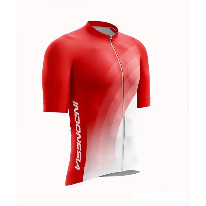 Jersey Roadbike Custom | Sepeda Balap | Jersey Sepeda Custom | INDONESIA MERAH PUTIH