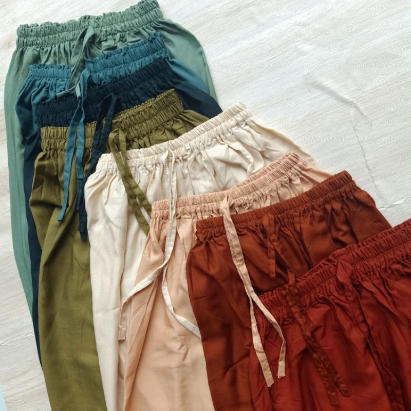 Umara Pants series 2 | Pastel Series | Cullote Rayon | 19 Warna