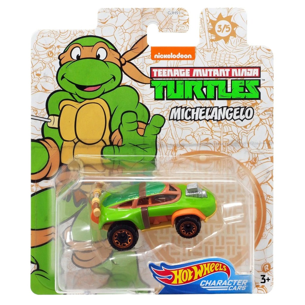 Hot Wheels Character Cars TMNT Michelangelo