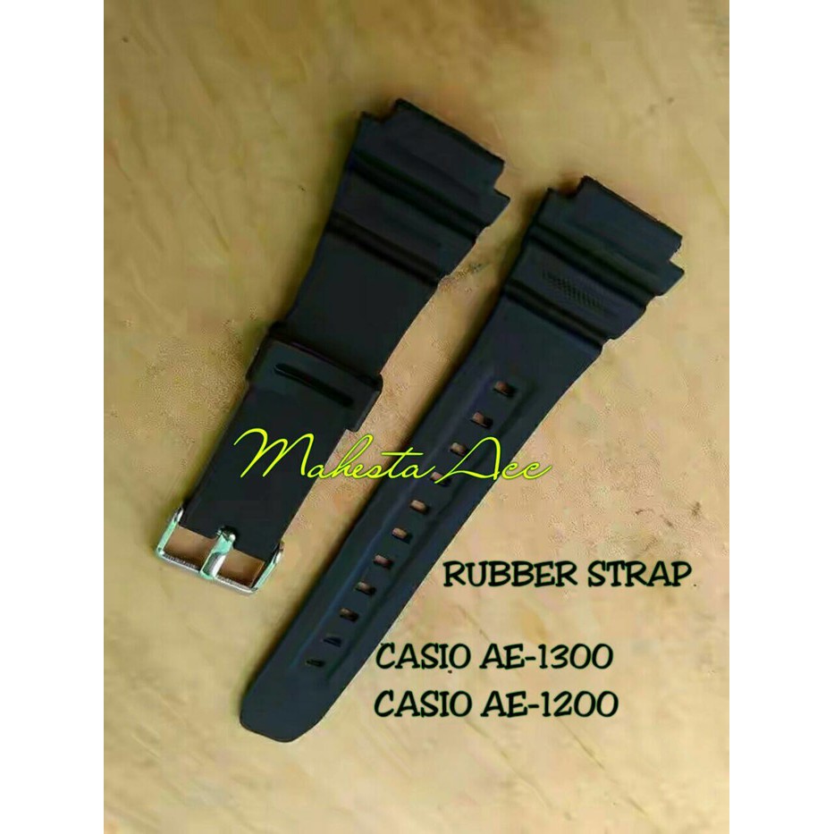 Rubber Strap CASIO AE1300/Tali Jam CASIO AE1300 Comptible CASIO AE1200