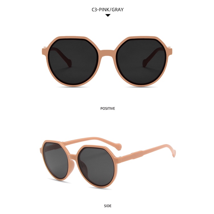 2021 new fashion retro small frame milk tea color sunglasses ins street shooting