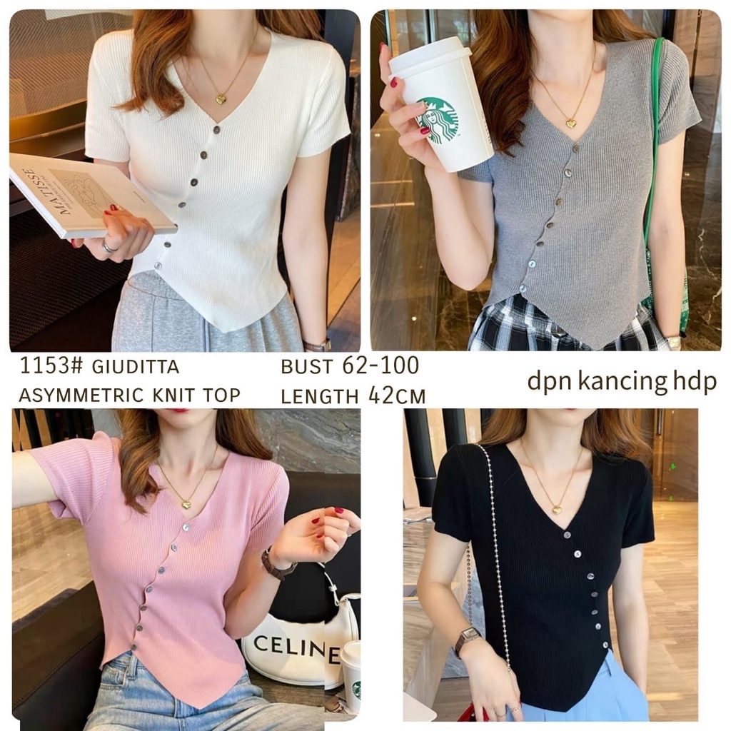 05 - 1399  IMPORT RAJUT BLOUSE ATASAN BAJU PAKAIAN BLUS WANITA CEWEK FASHION TRENDY