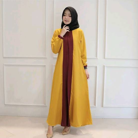 Combine Dress Wanita Maxi cewek