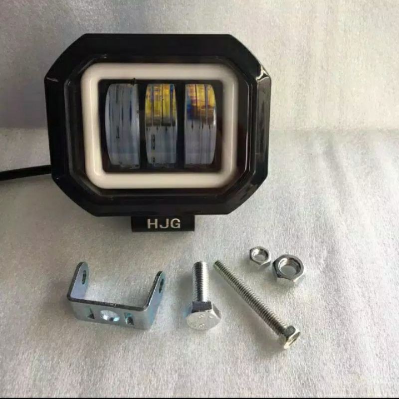 lampu daymaker mini kotak 3 mata 30 watt led cree