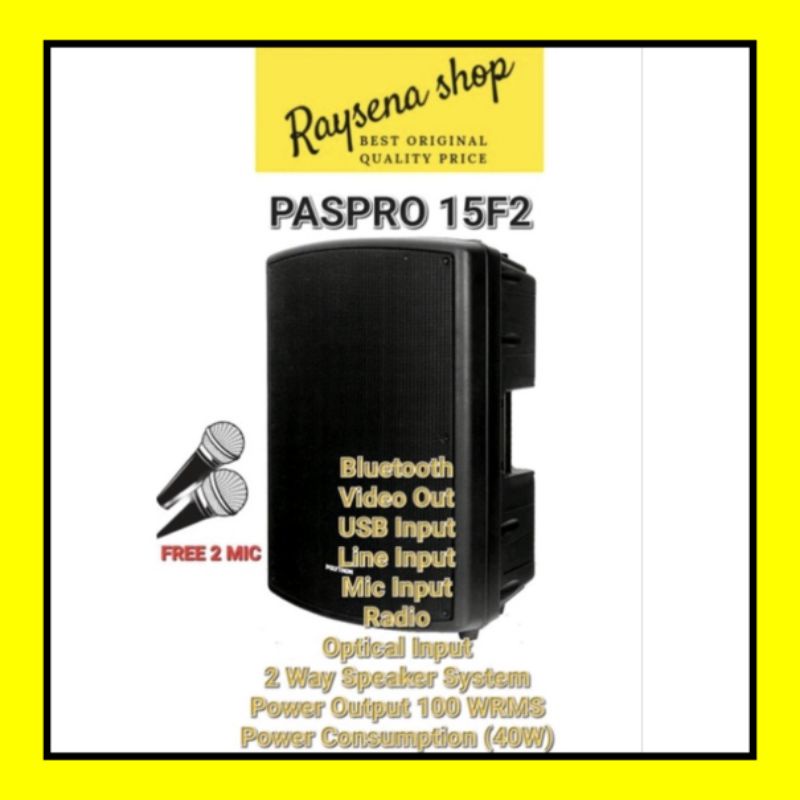 PROFESSIONAL ACTIVE SPEAKER POLYTRON PAS PRO 15F2 / PAS PRO 15F
