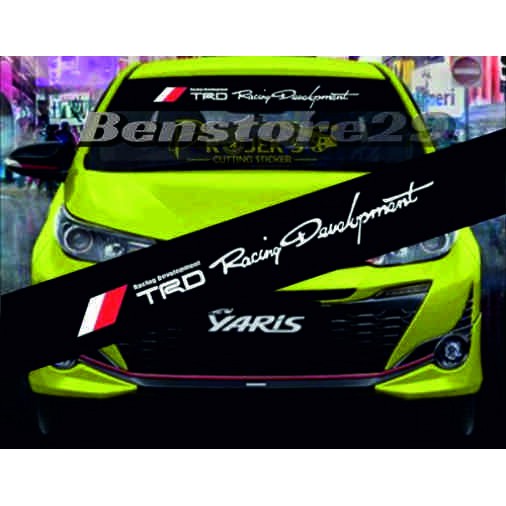 sticker stiker kaca depan mobil toyota yaris TRD
