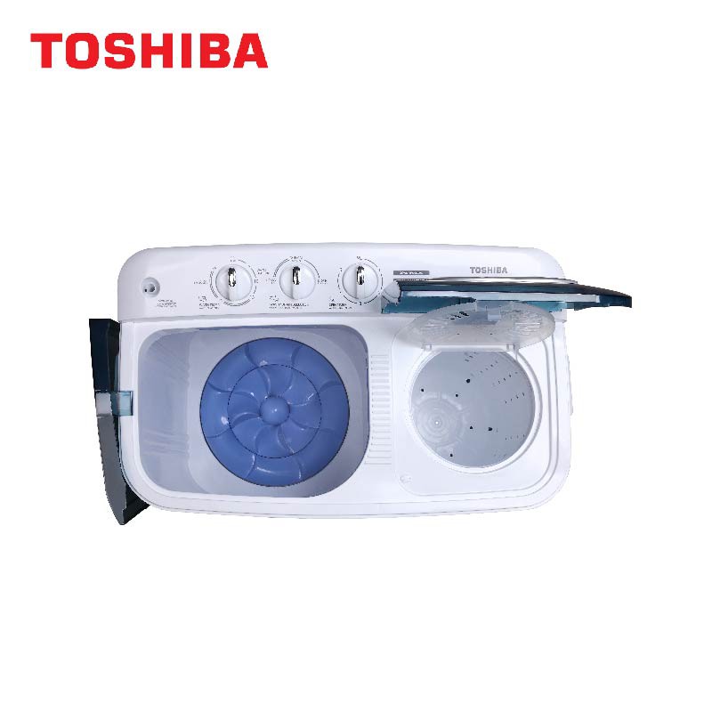 Mesin Cuci TOSHIBA Dua Tabung 6.5kg Model VH-H75MN Twin tub - Dilengkapi dengan Super Jet Spin